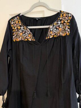 Madewell Embroidered Slit-Sleeve Dress